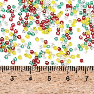 4 Colors 11/0 Christmas TOHO Round Seed Beads SEED-X0058-27-1