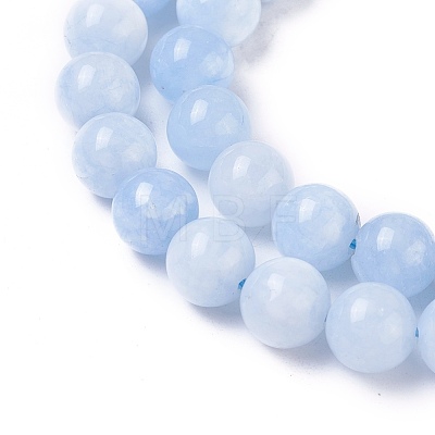 Natural White Jade Beads Strands X-G-I222-8mm-02-1