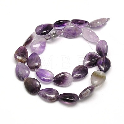 Natural Teardrop Amethyst Beads Strands G-L242-07-1