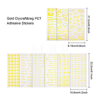 Olycraft Waterproof PET Adhesive Stickers DIY-OC0003-72-1