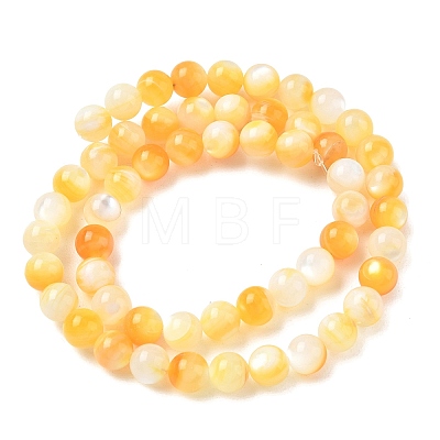 Natural Yellow Shell Beads Strands SH-CBACA76-16A-1