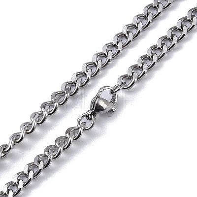 304 Stainless Steel Pendant Necklaces NJEW-C042-08P-1
