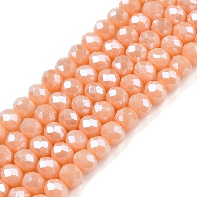 Electroplate Glass Beads Strands EGLA-A044-P4mm-A33-1