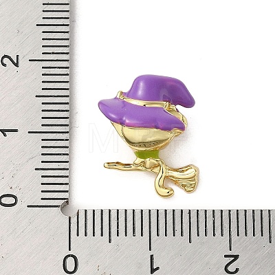 Halloween Brass Enamel European Beads LS-KK-A203-04A-G-1