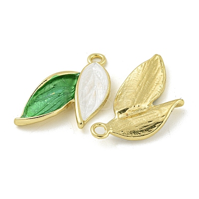 Rack Plating Alloy Enamel Pendants FIND-M033-32G-1