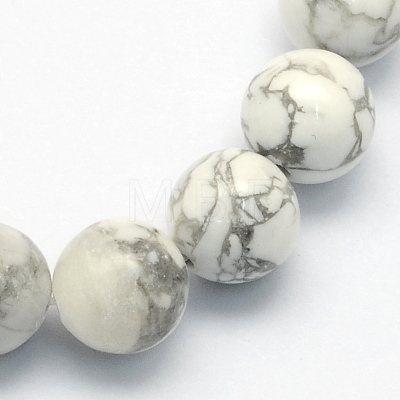 Natural Howlite Round Beads Strands G-S176-4mm-1