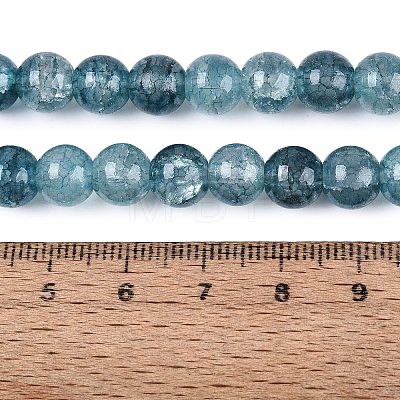 Baking Paint Crackle Glass Beads Strands GLAA-Q106-03A-19-1