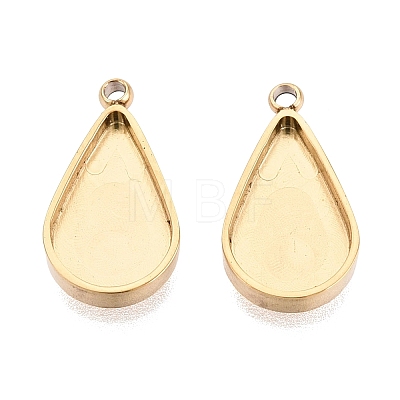 304 Stainless Steel Pendant Cabochon Component STAS-Q113-23B-G-1