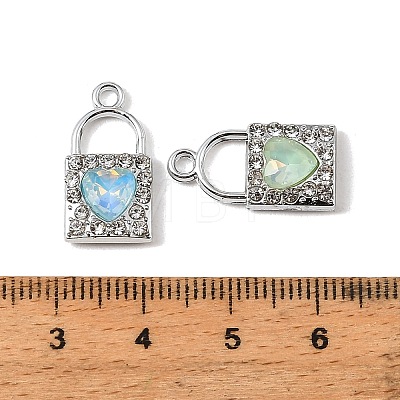 UV Plating Alloy Glass Pendants FIND-K032-30P-1