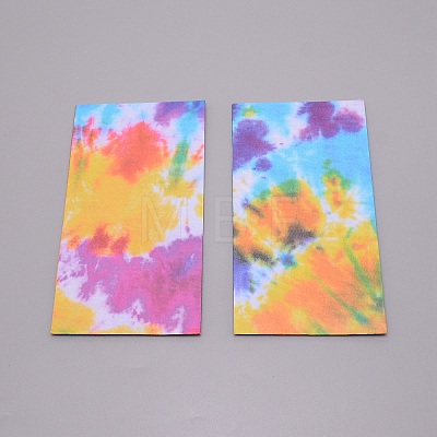 Rectangle with Tie-Dye Pattern Kraft Paper Bag CARB-WH0009-16-1