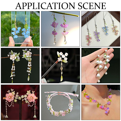 DIY Leaf Flower Findings Kits DIY-PA0001-64A-1