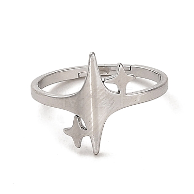 304 Stainless Steel Adjustable Ring X-RJEW-Z015-05P-1