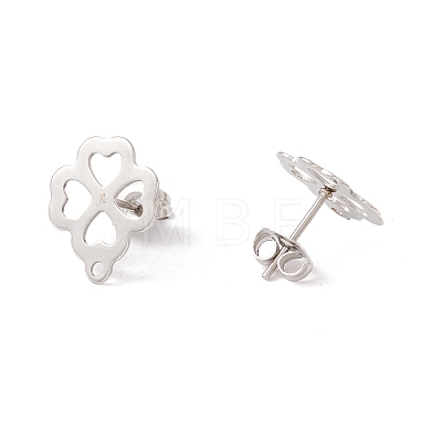 Non-Tarnish 201 Stainless Steel Stud Earring Findings EJEW-A071-14A-P-1