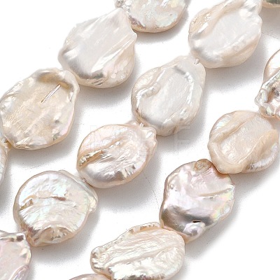 Natural Baroque Keshi Pearl Beads Strands PEAR-P064-08C-03B-1