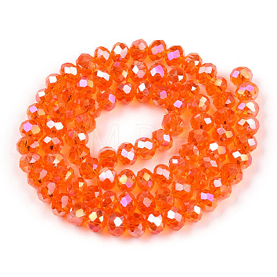 Electroplate Glass Beads Strands EGLA-A034-T6mm-B22-B-1