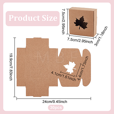 Folding Kraft Paper Cardboard Jewelry Gift Boxes CON-WH0092-28-1