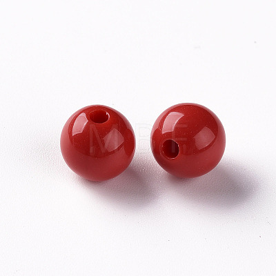 Opaque Acrylic Beads X-MACR-S370-C10mm-A14-1