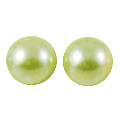 ABS Plastic Imitation Pearl Cabochons SACR-S738-8mm-Z18-1