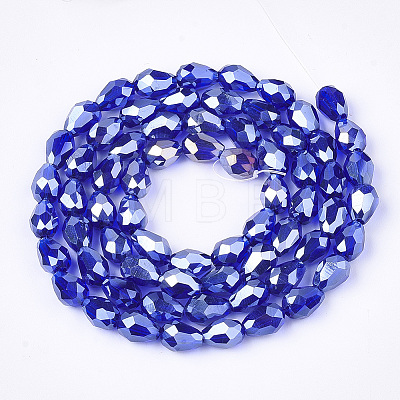 Electroplate Glass Beads Strands LS-EGLA-T013-05B-1