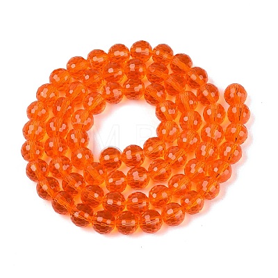 Transparent Glass Bead Strands GLAA-R095-8mm-39-1