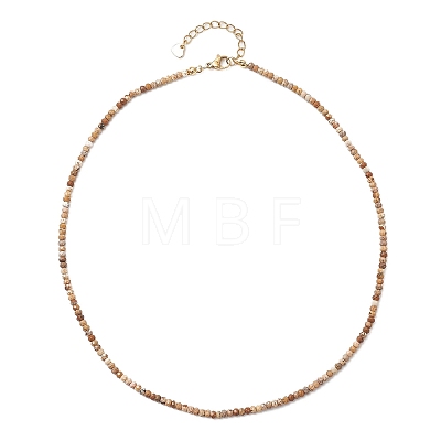 Natural Mixed Gemstone Faceted Rondelle Beaded Necklaces for Women NJEW-JN06286-1