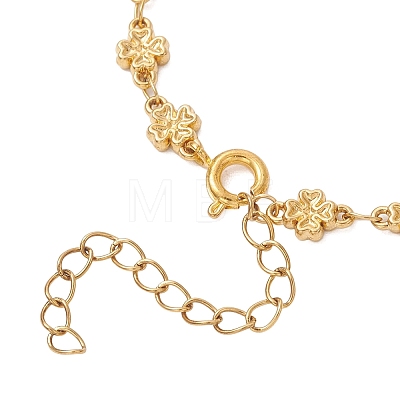 304 Stainless Steel Clover Link Chains Bracelets for Women BJEW-JB13431-1