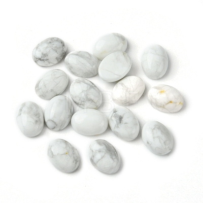 Natural Howlite Cabochons G-A094-01B-60-1