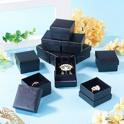 Shell Textured Paper Jewelry Ring Storage Gift Boxes CON-TAC0014-15E-1
