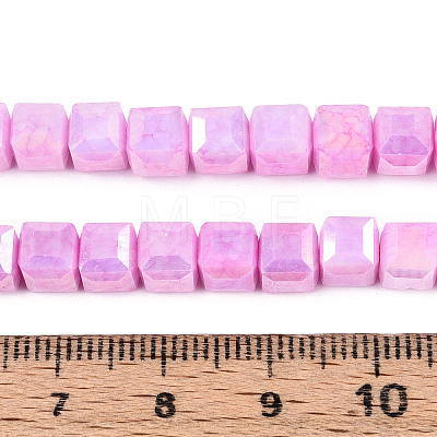 Anti-Tarnish Electroplate Glass Beads Strands GLAA-T025-6mm-10G-1
