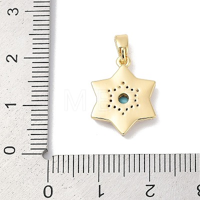 Brass Micro Pave Cubic Zirconia Pendants KK-Q030-04C-G-1