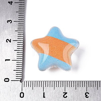 Printed Transparent Acrylic Beads OACR-N161-07B-1