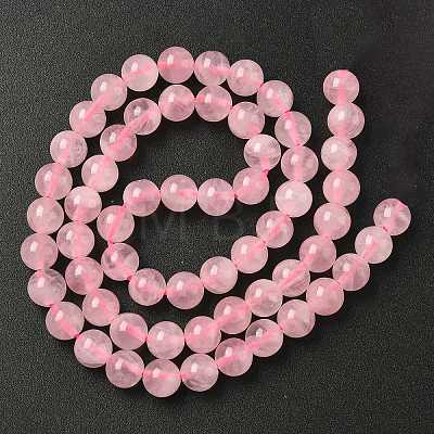 Pink Color Natural Madagascar Rose Quartz Beads Strands G-D654-6mm-1