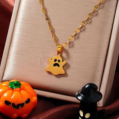 Halloween Stainless Steel Enamel Pendant Necklaces PA5568-1