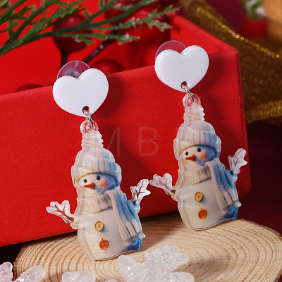 Christmas Acrylic Dangle Stud Earrings ZV5552-1-1