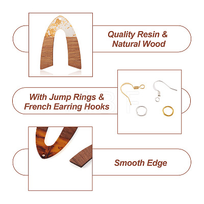 DIY V-shape Dangle Earrings Making Kit DIY-BY0001-42-1