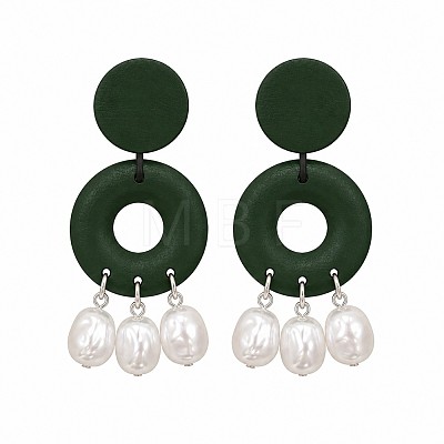 Imitation Pearl Chandelier Earrings WGBB3F3-01-1