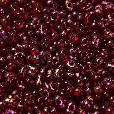 Spray Painted Glass Seed Beads SEED-F005-11A-03-1