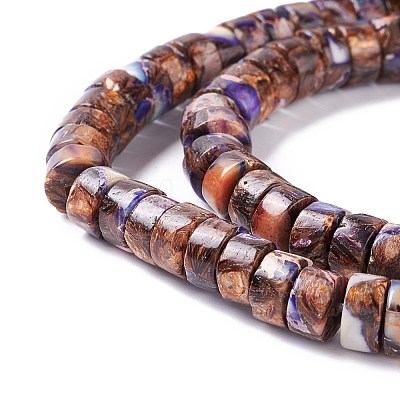 Assembled Synthetic Bronzite and Imperial Jasper Beads Strands G-I318-03A-1