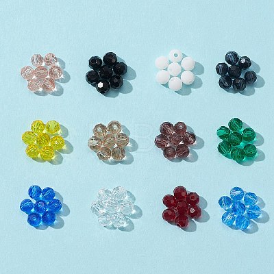 480Pcs 12 Colors Glass Beads Strands EGLA-FS0001-33-1
