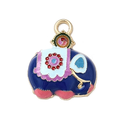 Alloy Rhinestone Pendants FIND-H055-07G-1