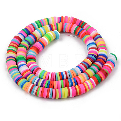 Handmade Polymer Clay Beads Strands CLAY-R089-6mm-100-1