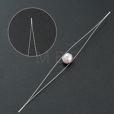 Stainless Steel Collapsible Big Eye Beading Needles YW-ES001Y-75mm-1