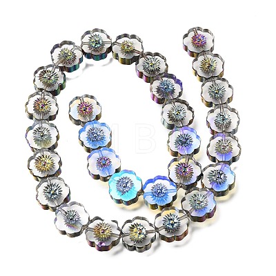 Electroplated Transparent Glass Beads Strands GL-CBA98F0-05B-1
