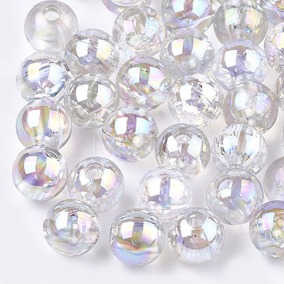 Transparent Plastic Beads OACR-S026-6mm-10-1
