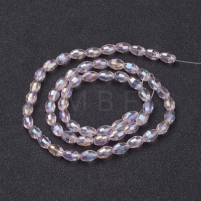Electroplate Glass Beads Strands GC885Y-6-1