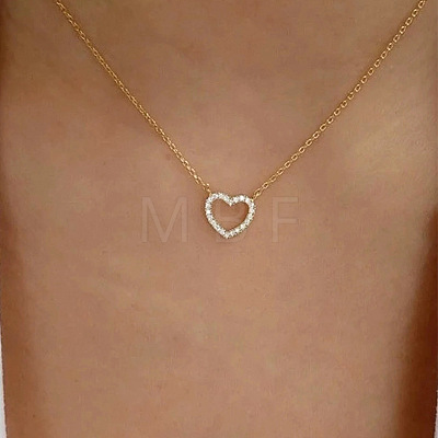 Alloy Crystal Rhinestone Pendant Necklaces for Women WG57F6E-04-1