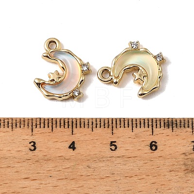 UV Plating Alloy Glass Pendants FIND-K032-40G-1
