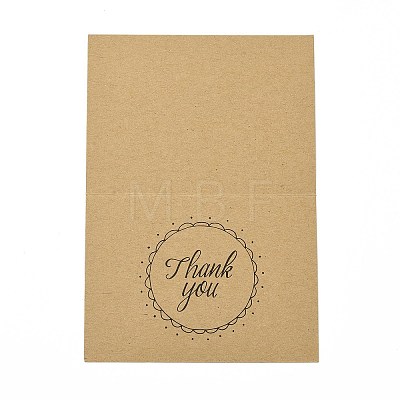 Kraft Paper Thank You Greeting Cards DIY-F120-01E-1