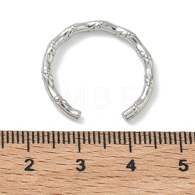 304 Stainless Steel Cuff Open Rings for Women RJEW-L341-07B-P-1