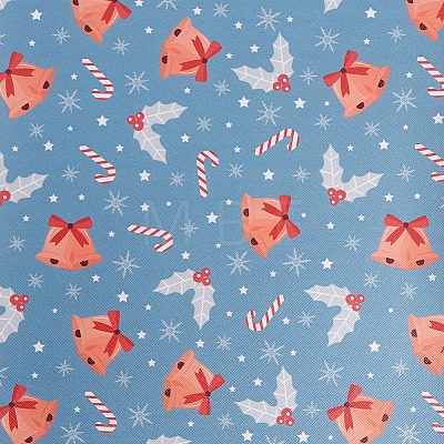 Christmas Theme Printed PVC Leather Fabric Sheets DIY-WH0158-61C-09-1